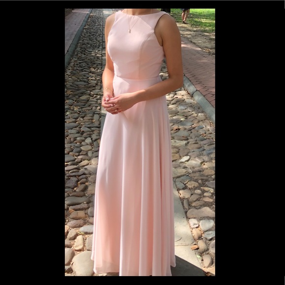 amsale blush bridesmaid dress Amsale Bridesmaid Dress Isley GB307S Ice main image 0